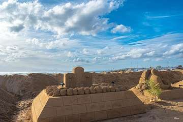 El famoso belén de arena de Las Canteras, icono de la Navidad grancanaria/Antonio Rico.